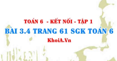 Bài 3.4 trang 61 SGK Toán 6 tập 1 Kết nối tri thức